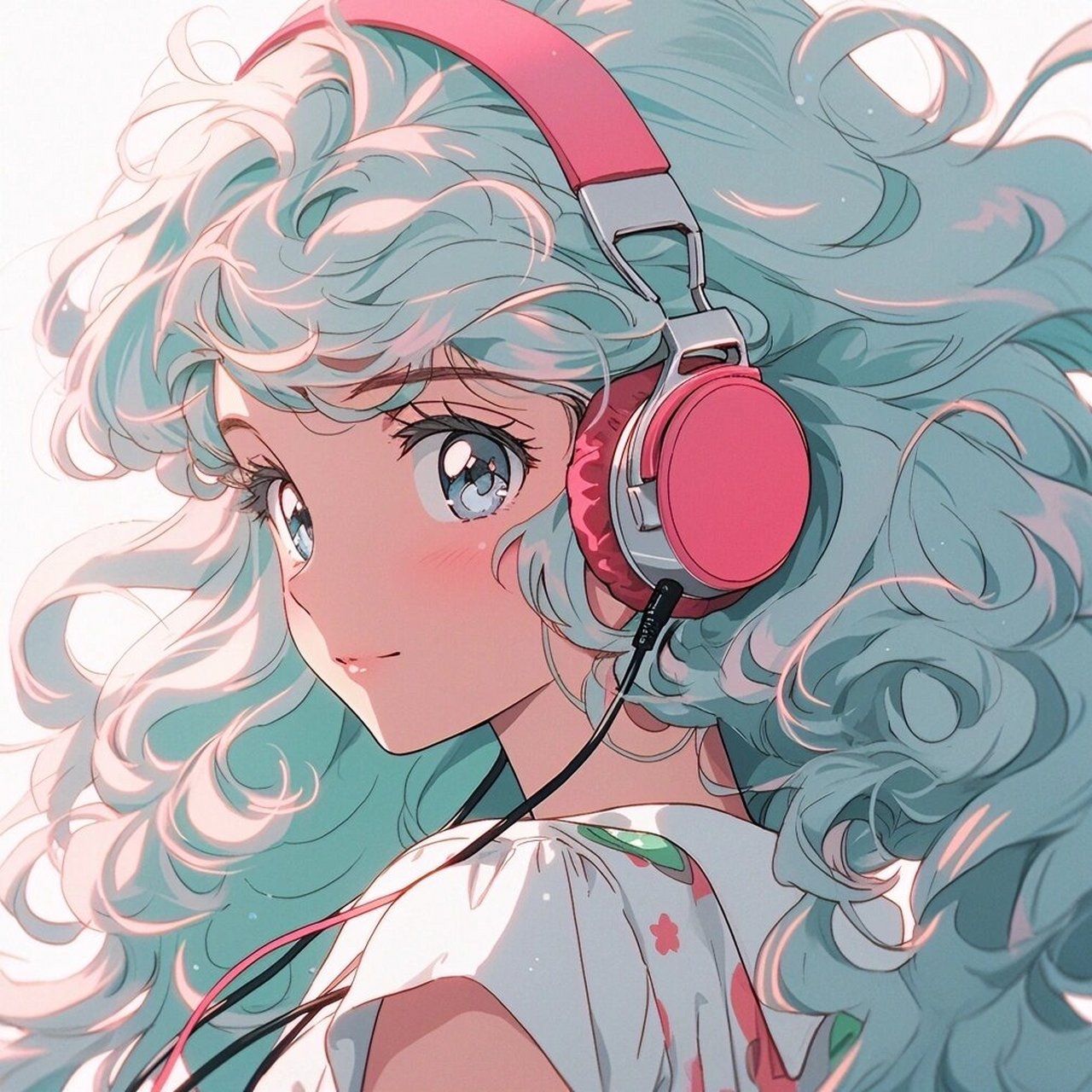 旧漫头像丨耳麦少女 戴耳麦的少女超可爱.
