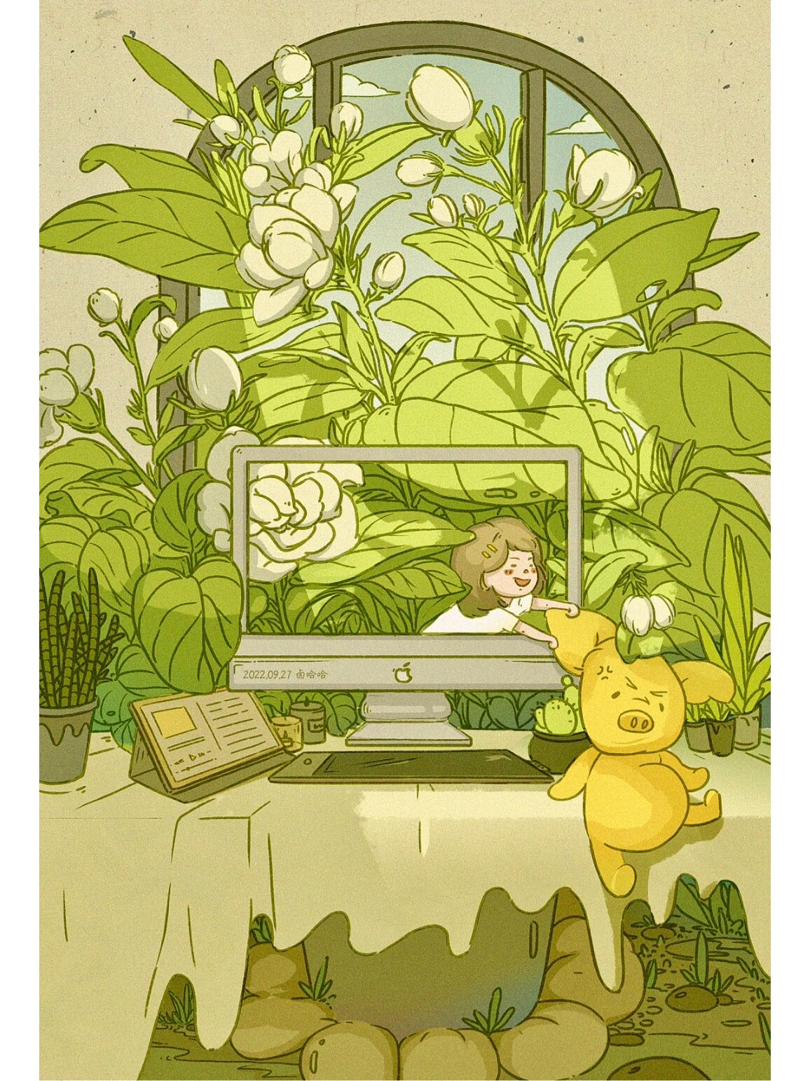 插画分享《茉莉花》