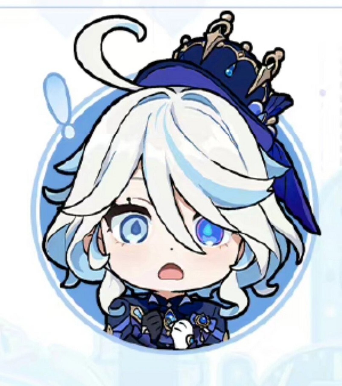 97官方的芙宁娜q版表情包好可爱97!