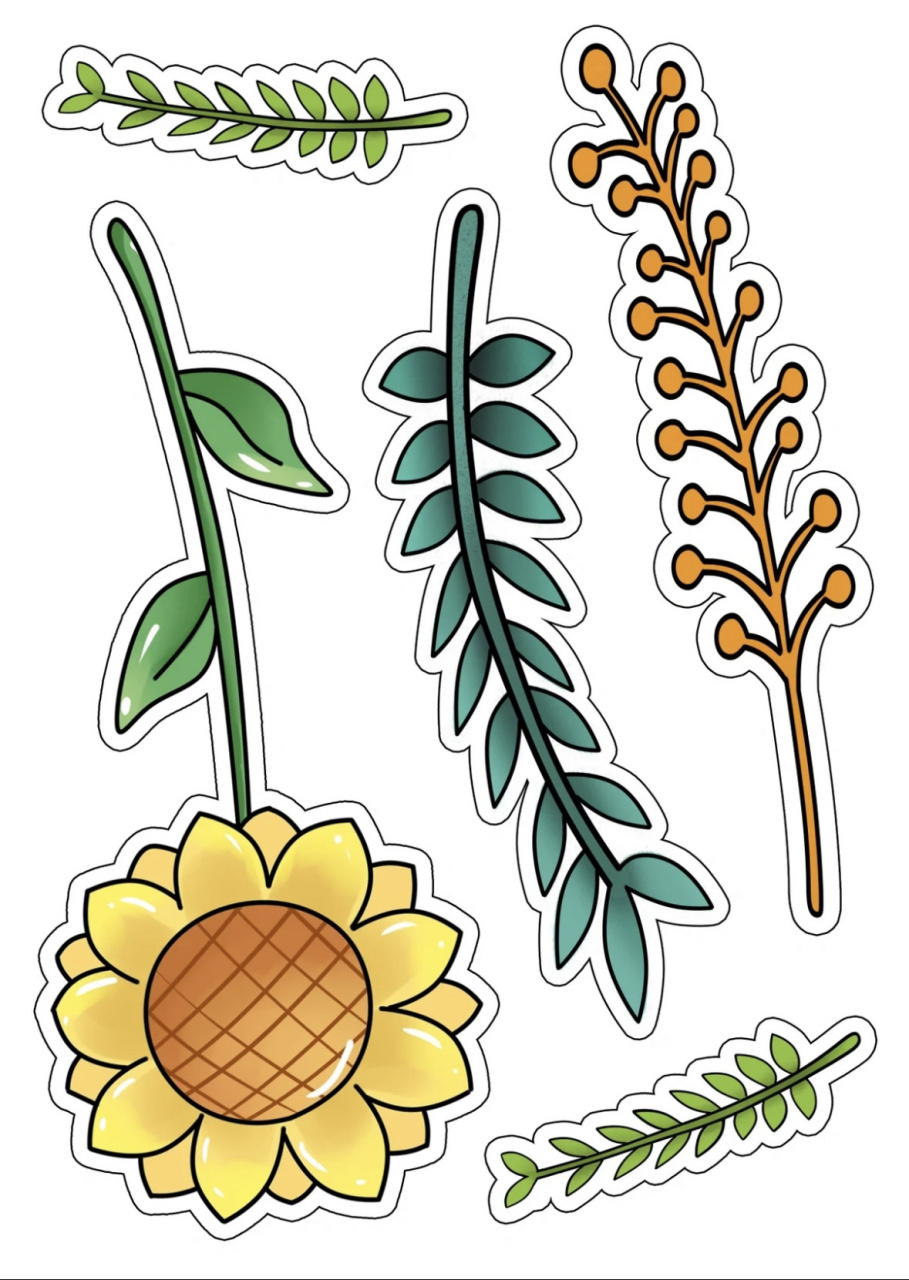 花束可打印 幼儿园花束可打印素材