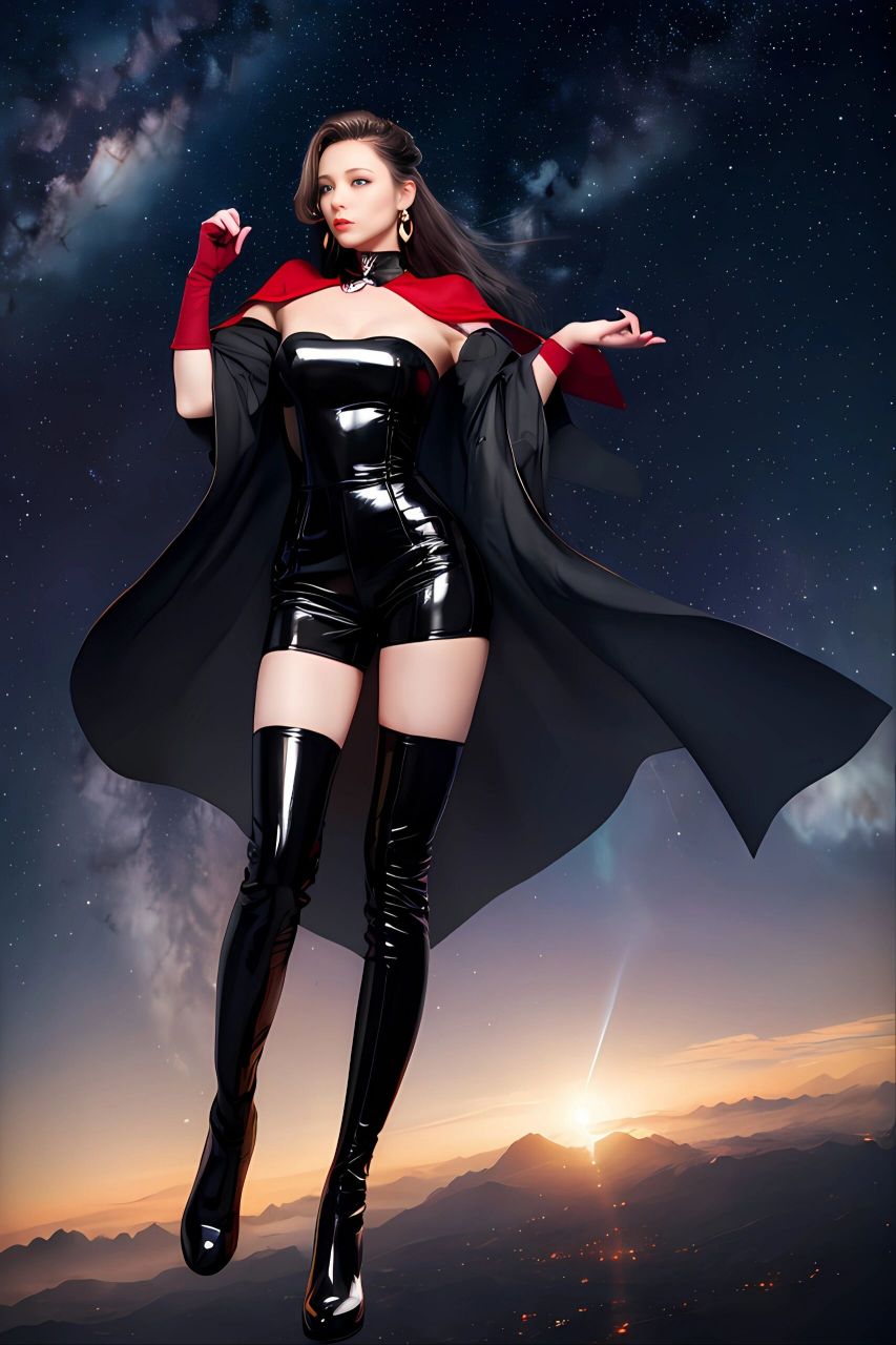 ai,编号49867(天空的长靴女王2) 这是第二个合集,红衣披风主打,看起来