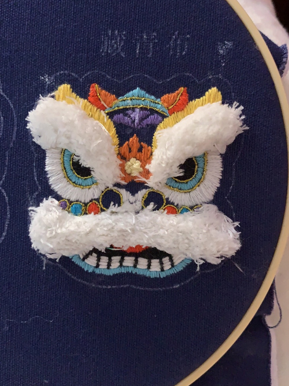 醒狮香囊平安符刺绣diy 2020年过年疫情的时候绣给男朋友的 店家会