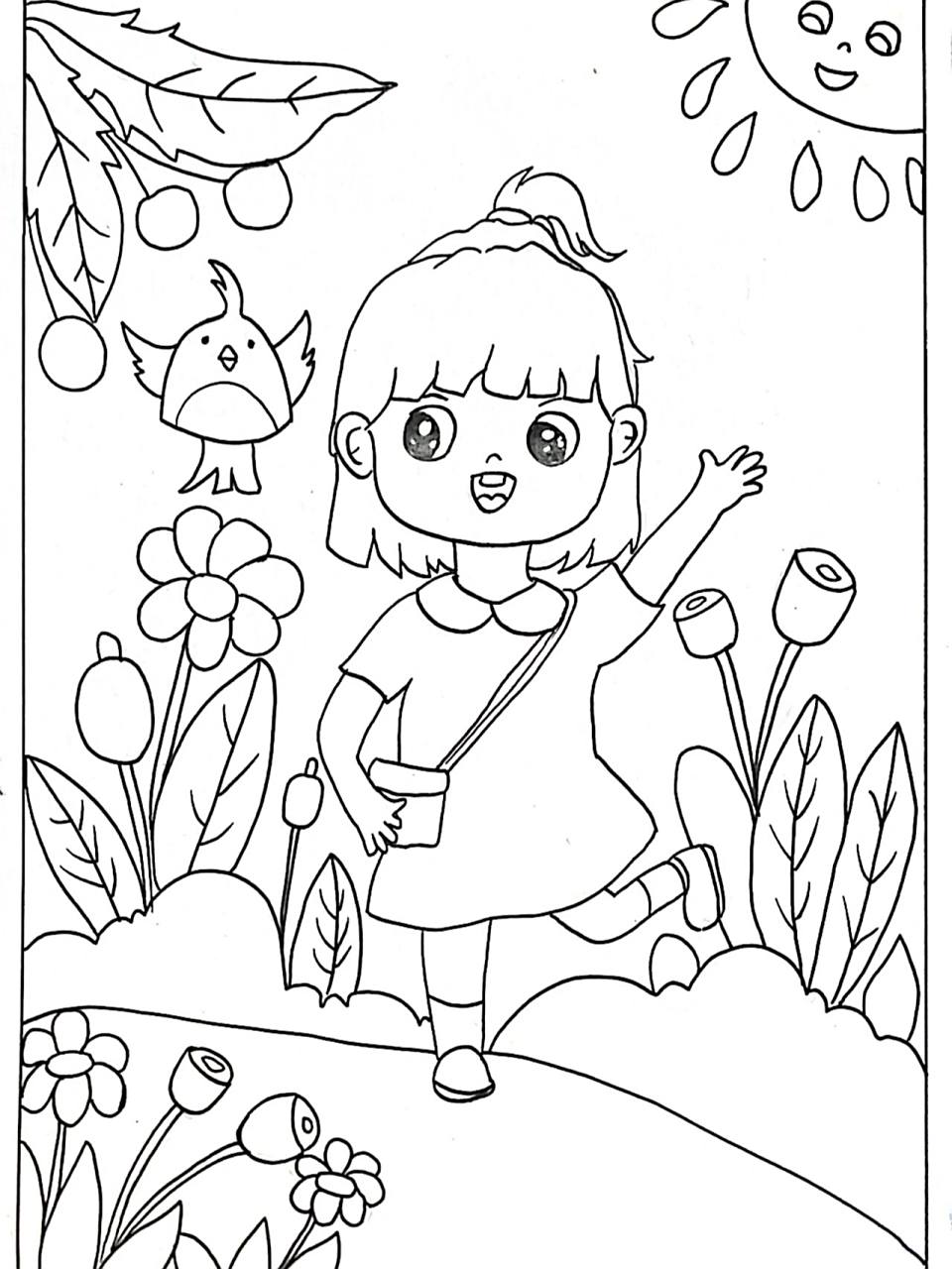 简笔画人物|可爱女孩