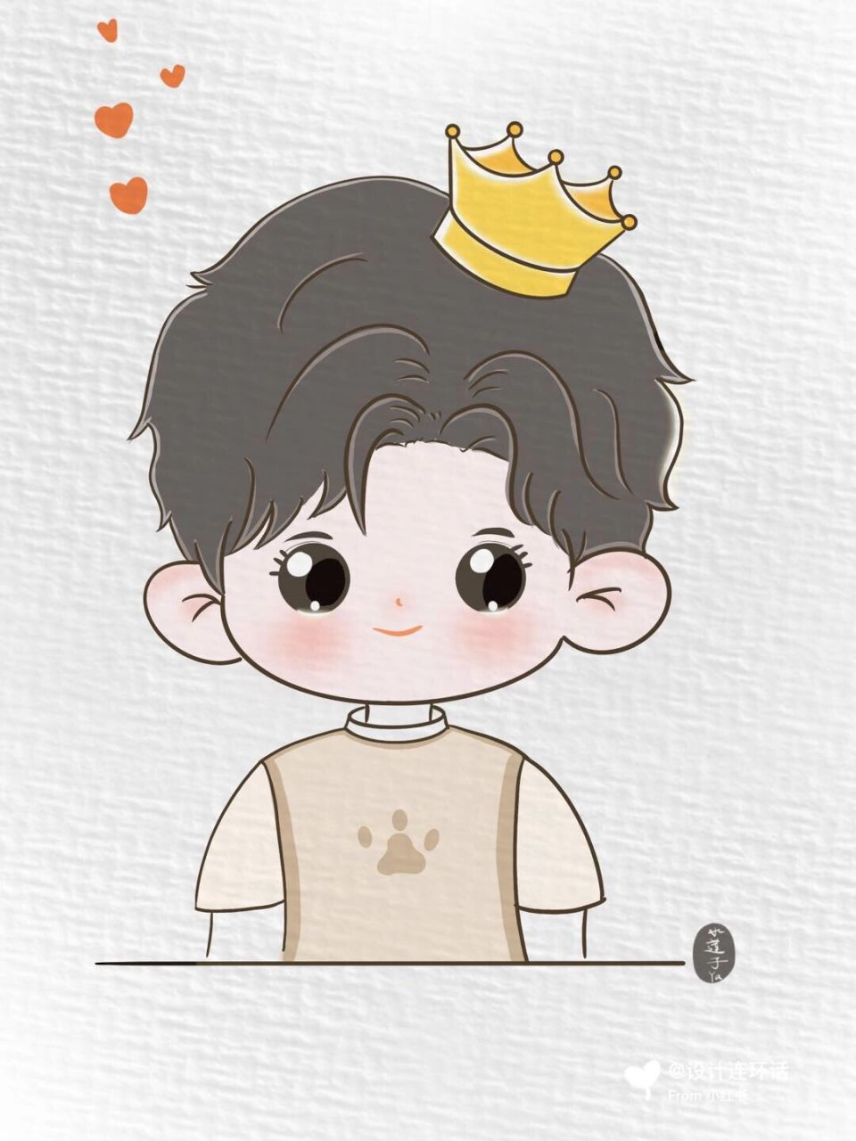 可爱简笔画临摹 | 卡通男生头像 临摹一个帅气的小哥哥头像#简笔画