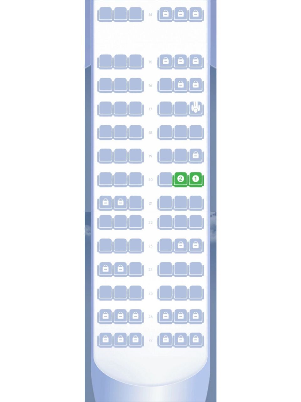 中型空客320最佳座位图片