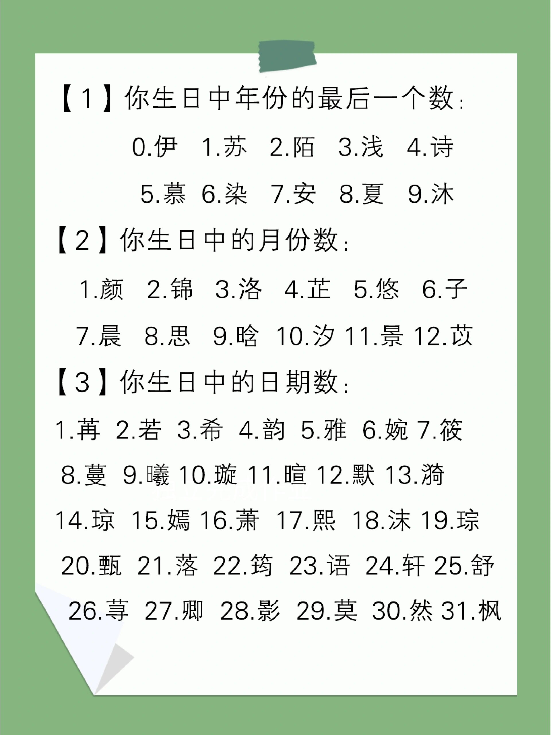 引用古文起名字