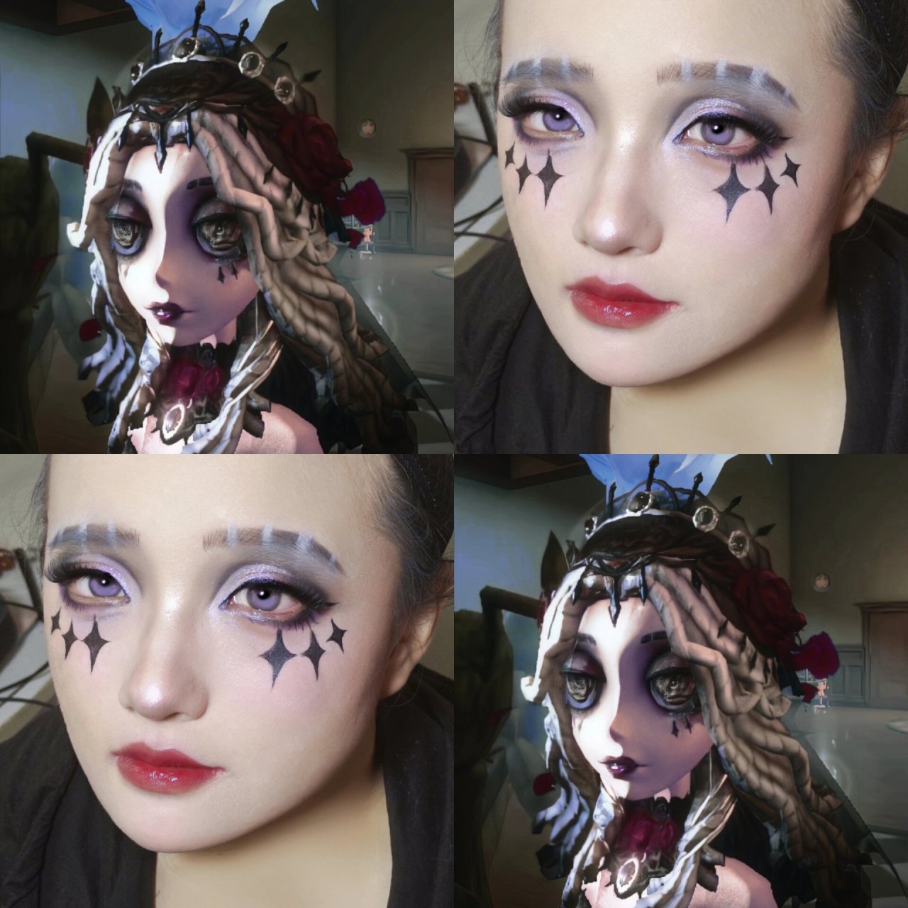 第五人格 心理学家长夜cos眼妆 p2有全脸效果 给客妹化滴正片妆 我的