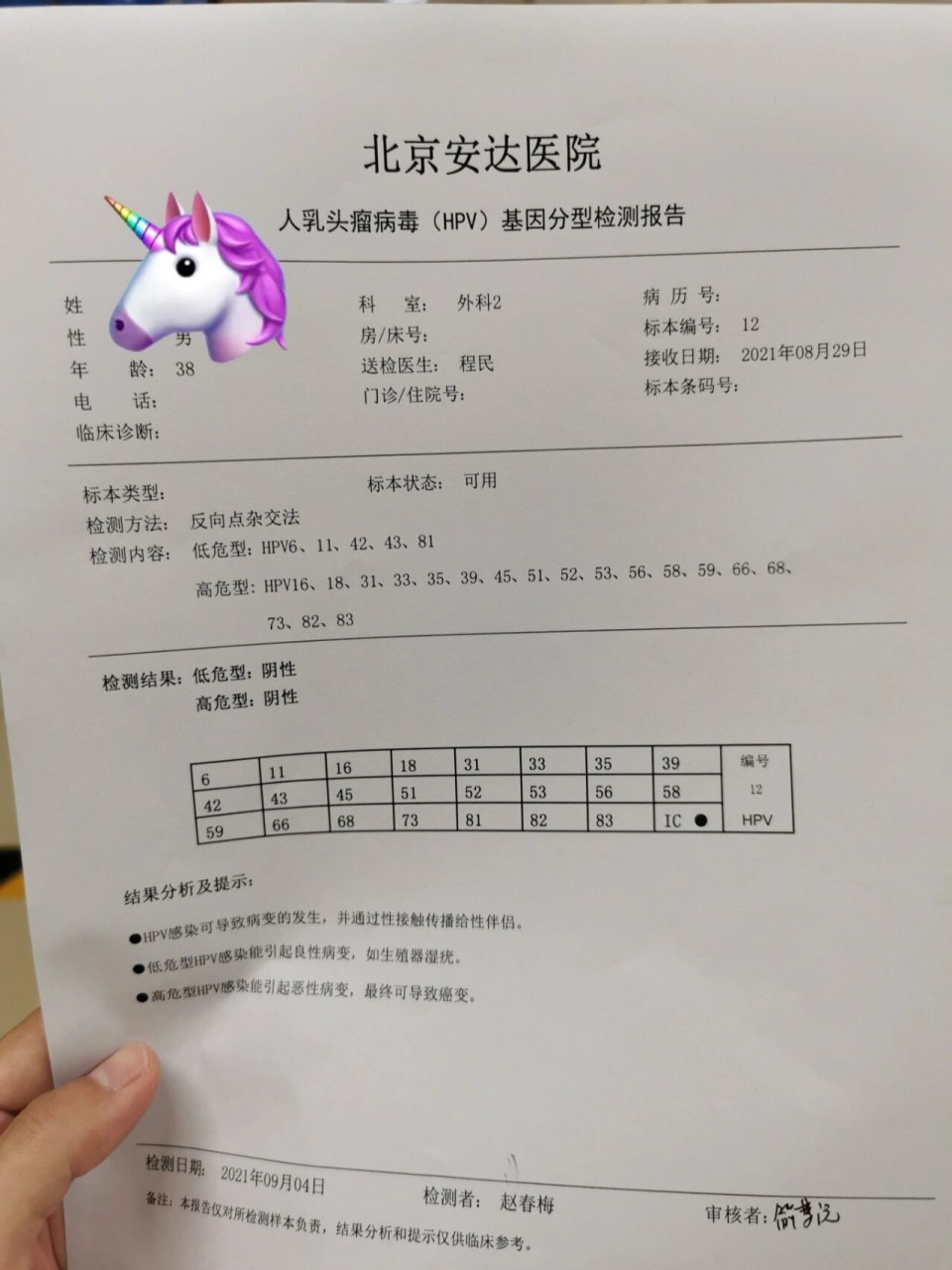 男性hpv筛查结果已出 好了可以恢复正常生活了