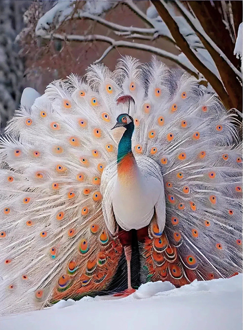 超美的孔雀开屏, 见到的宝都会好运连连!
