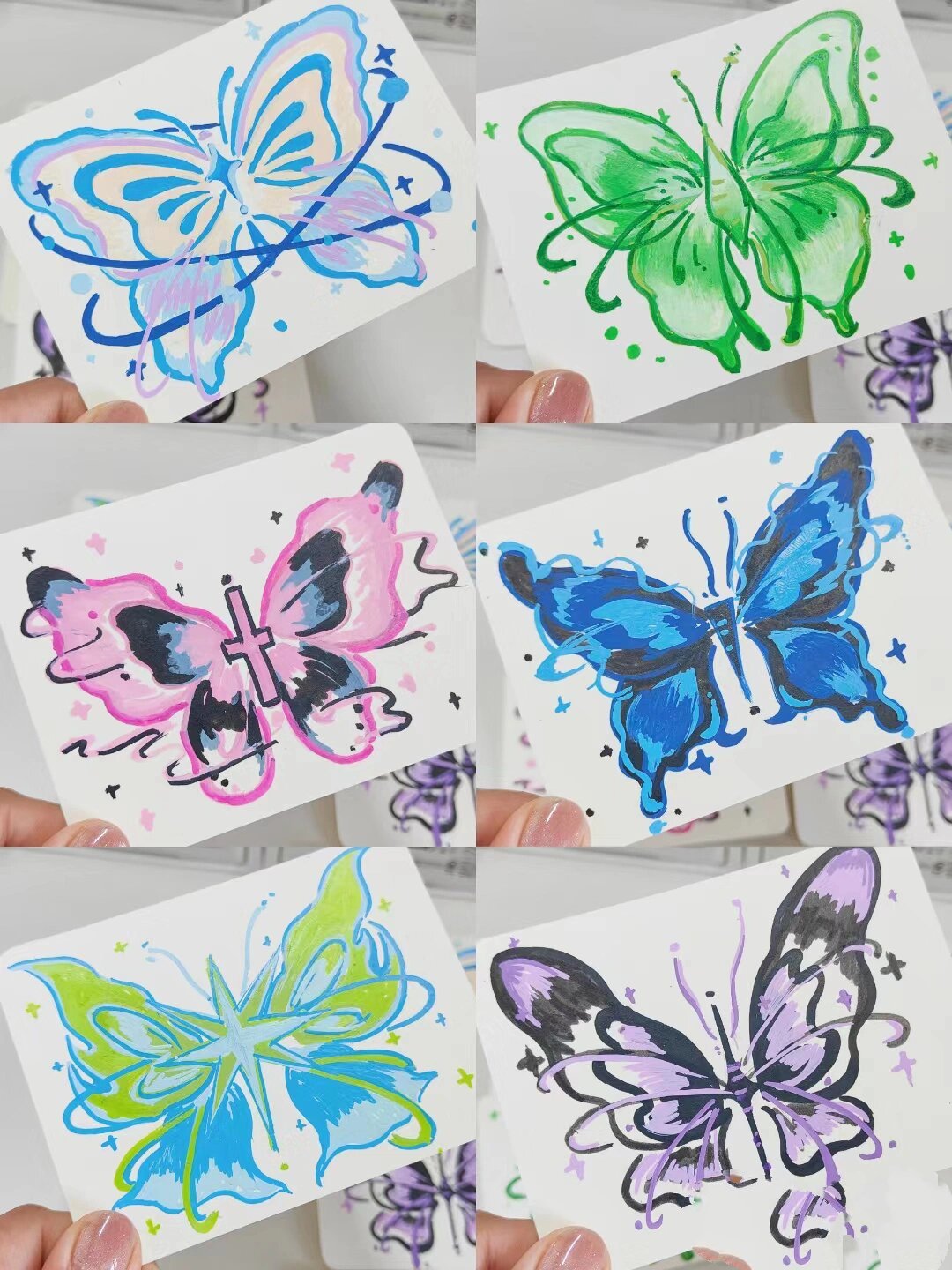 一分钟画蝴蝶教程来了