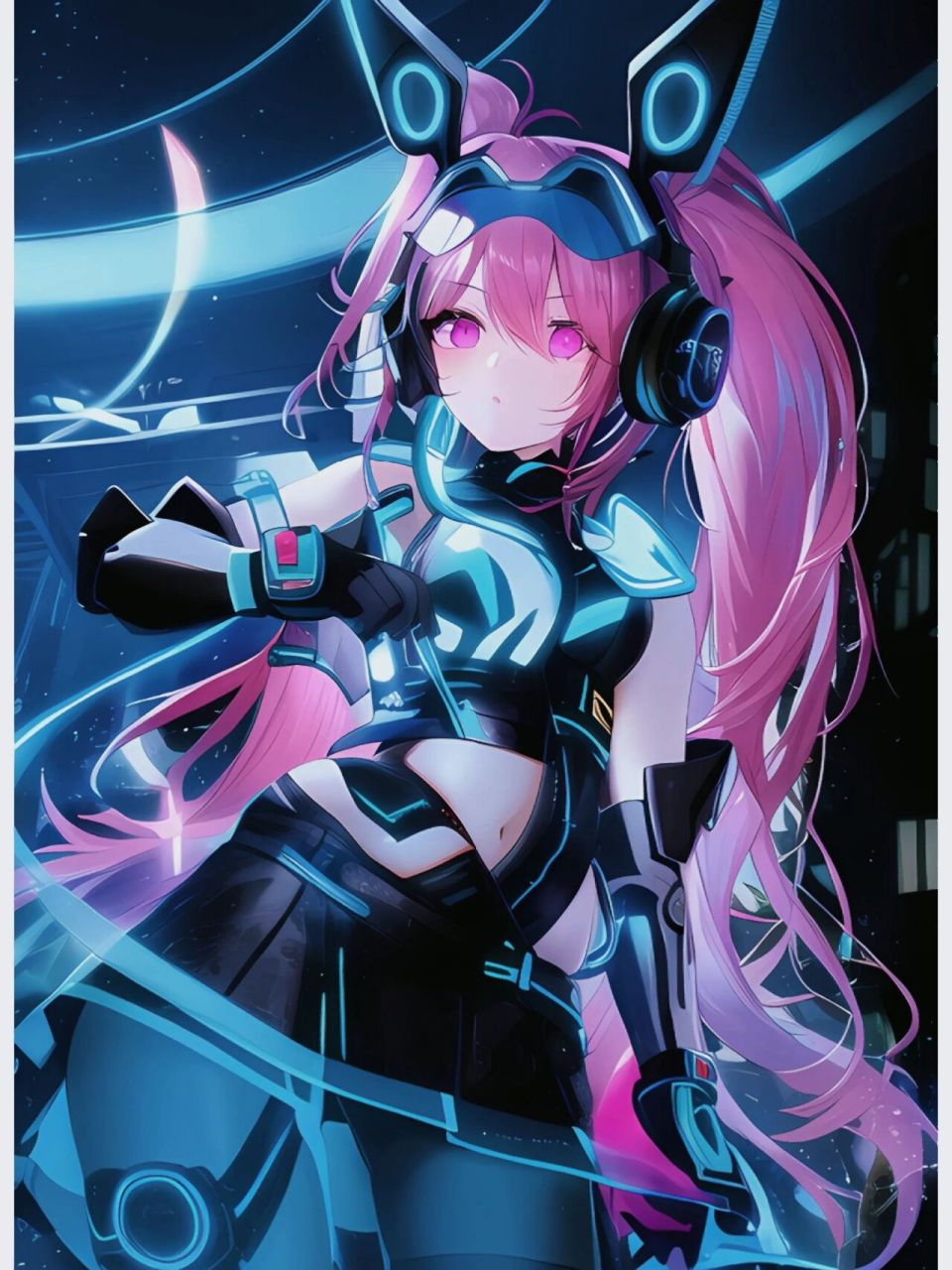 安琪拉心灵骇客皮肤(ai绘画) 王者荣耀安琪拉心灵骇客,ai绘画作品