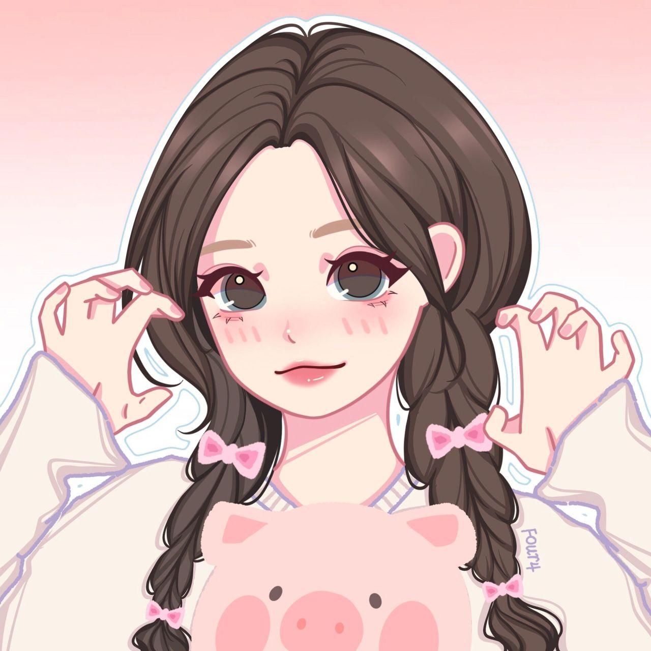 卡通头像|猪猪玩偶和郁金香 一个无偿新鲜出炉～ 仙女指路95 93