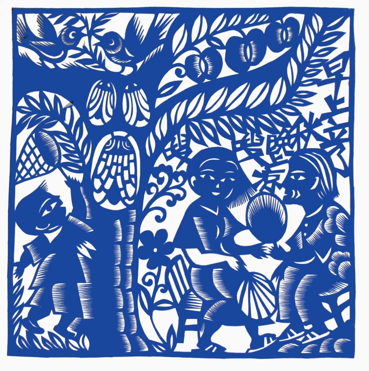 二十四节气剪纸‖立秋95处暑93白露98 来自当代女剪纸艺术家