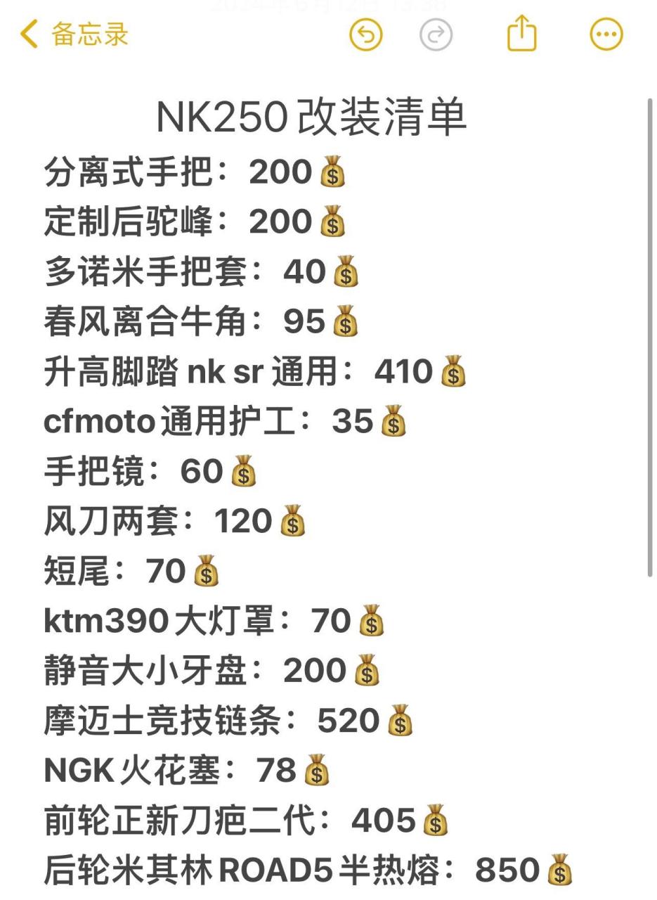 nk250的改装清单!车壳是做漆 不是版画!不是版画!