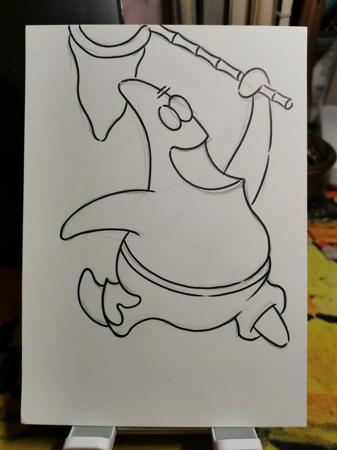 黑白线稿-派大星