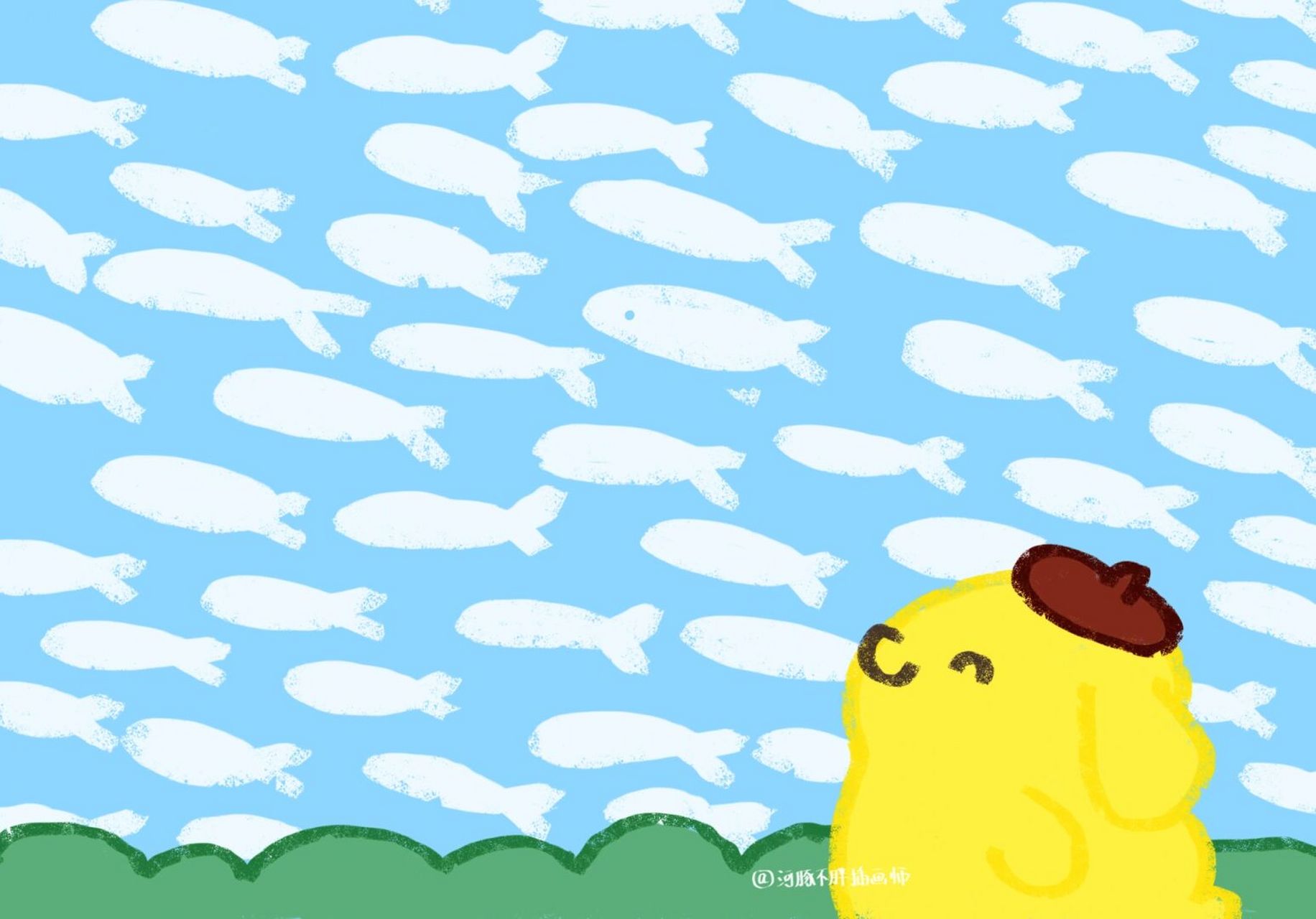 布丁狗ipad/电脑壁纸,越画越开心,每一张都超喜欢!