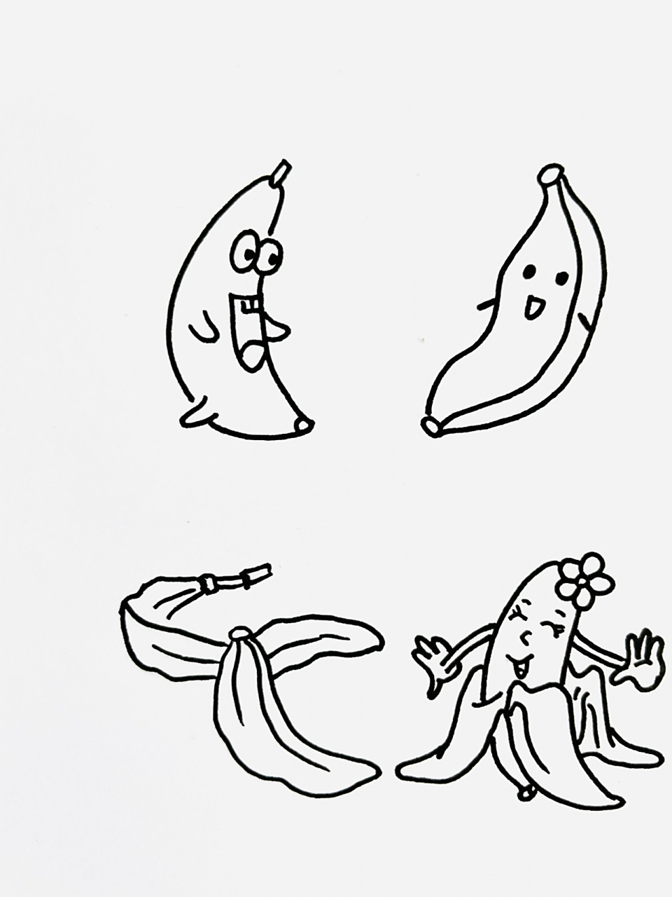 【简笔画】香蕉🍌 分享一组香蕉🍌简笔画 大家还真喜欢什么吖 留
