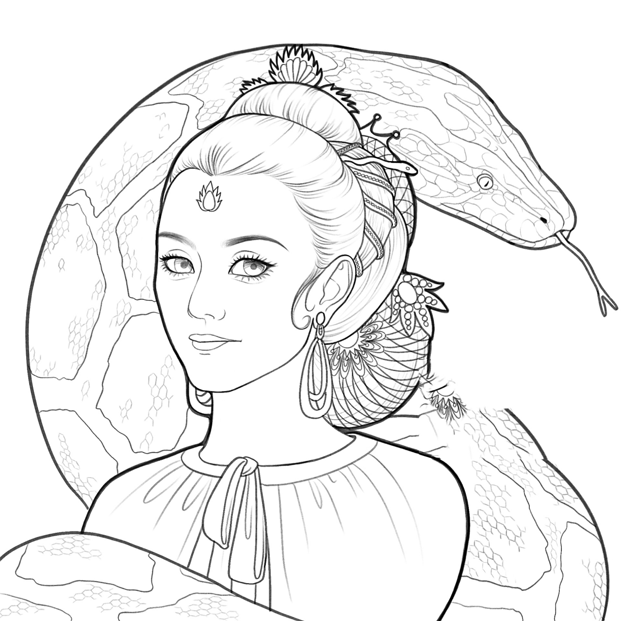 西游记:蟒蛇精 蟒蛇精上线啦～ 喝一碗红色饮料就可以变美的大蟒蛇