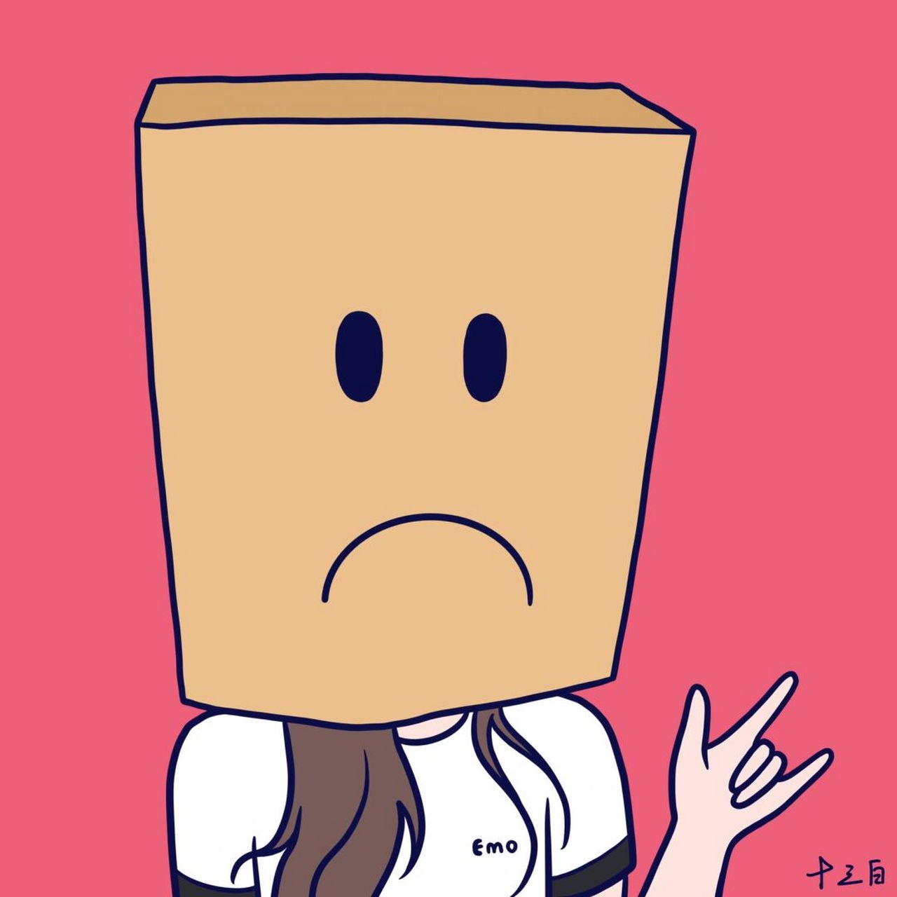 又是emo小头像 画了八个小头像,本来我想打的文案是"我们变了,钡妹