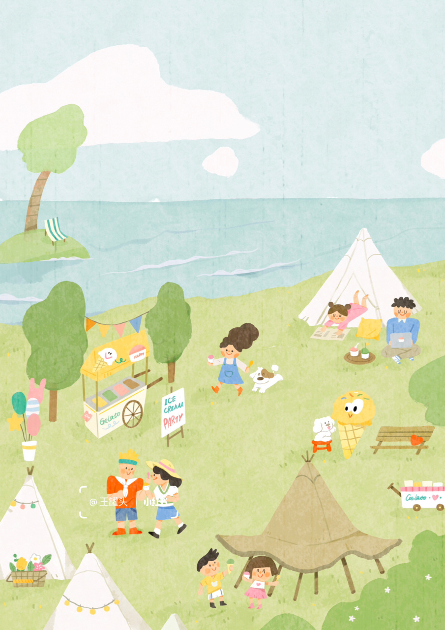 01带着画笔逛公园|春日里的海岛山色7215 绿茵遍地,海风入怀