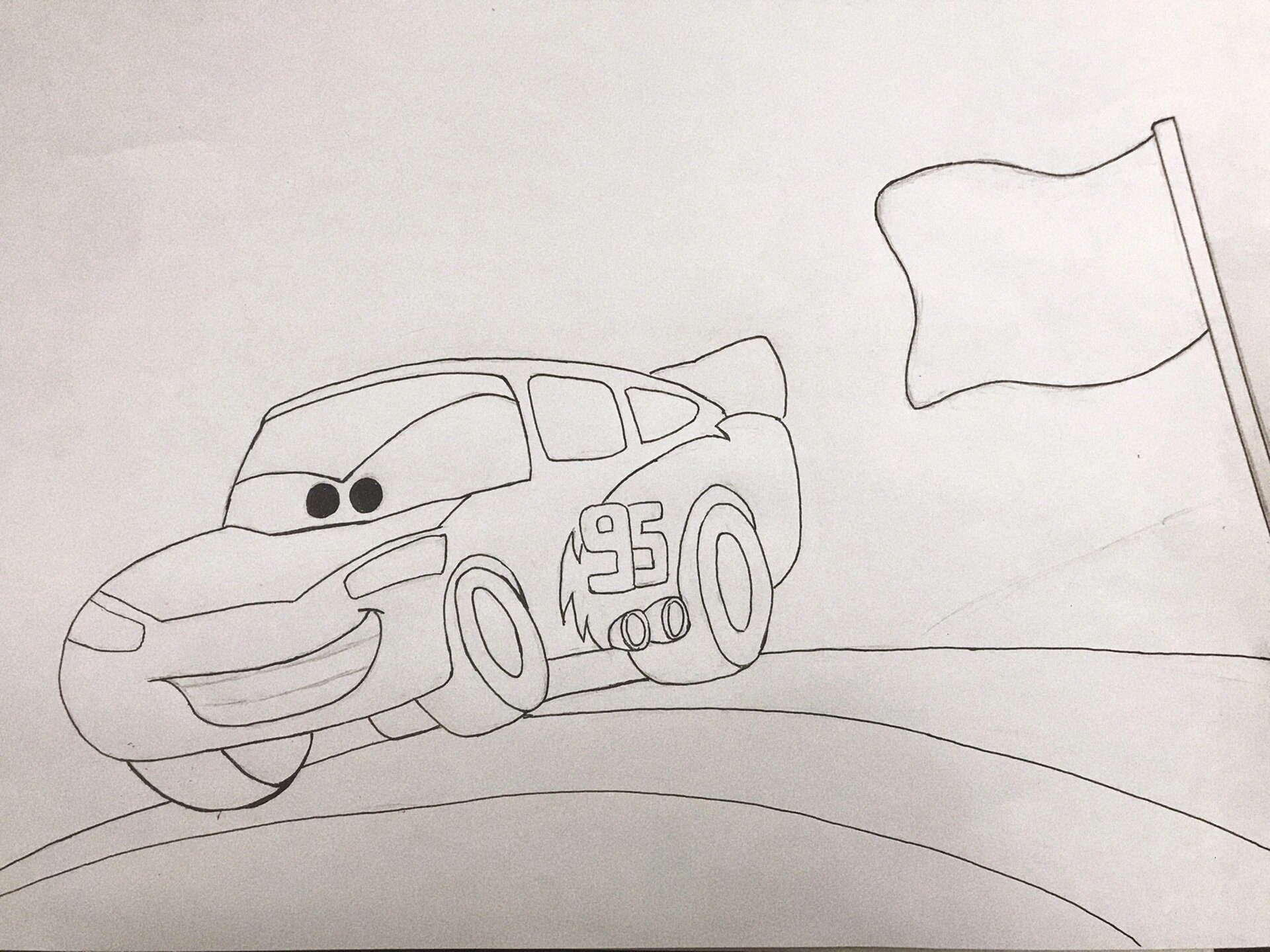 简笔画|赛车7315闪电麦昆