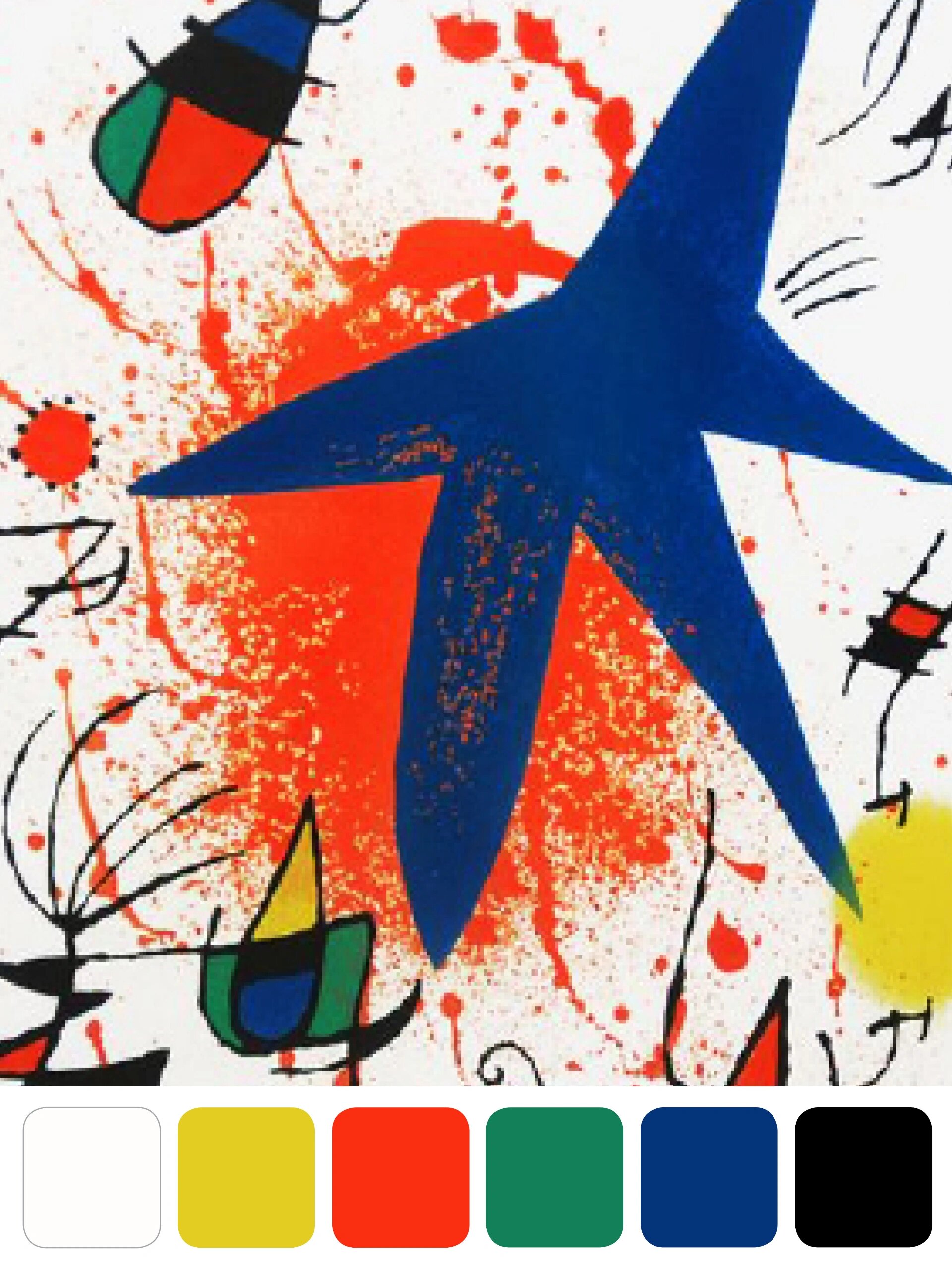 23 | 米罗的经典三原色 97"我只使用三种颜色:蓝色,红色和黄色.