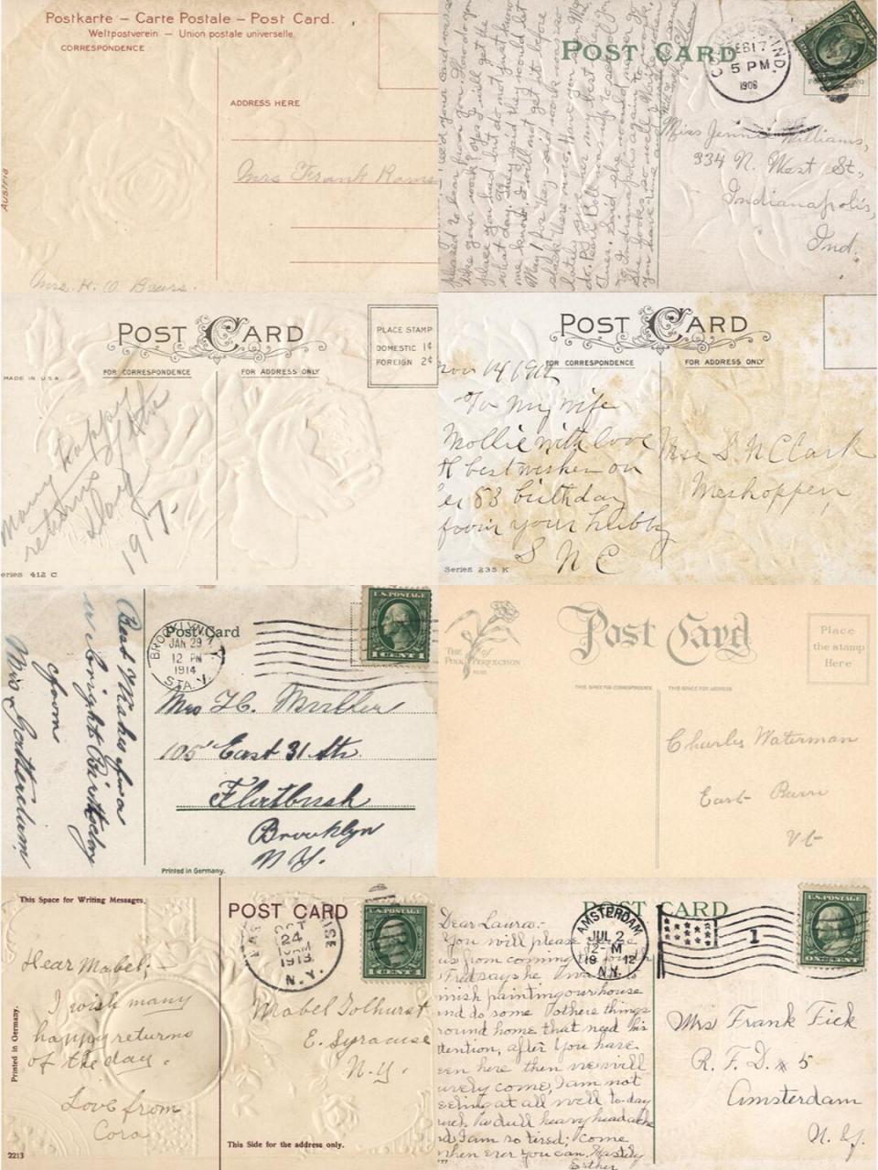 复古牛皮纸泛黄做旧信件信封明信片纹理高清jpg背景图片 设计素材