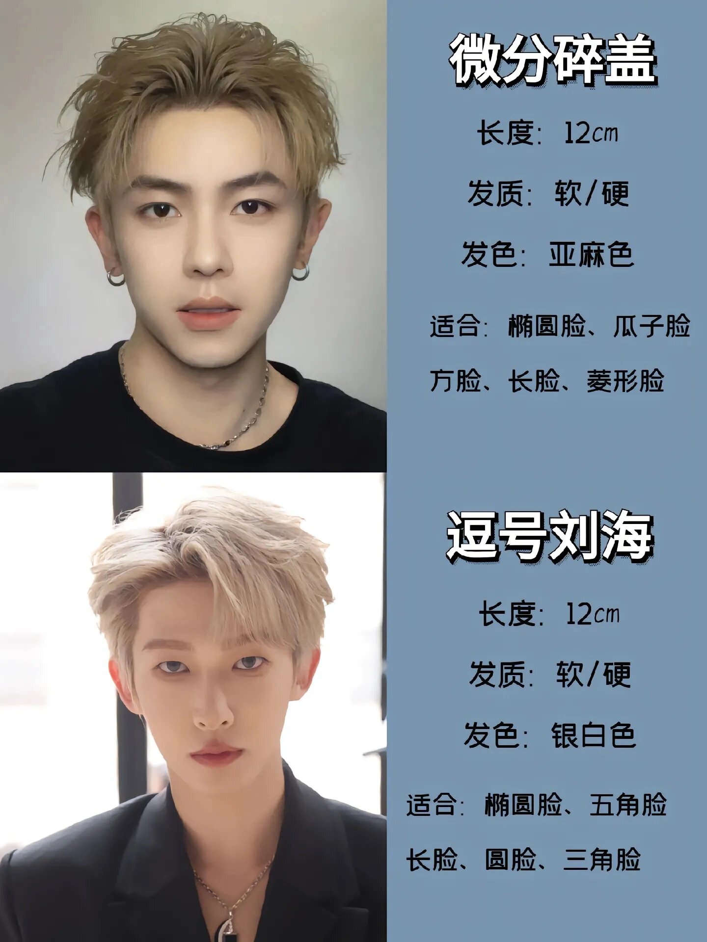 男生发型推荐 根据脸型设计发型