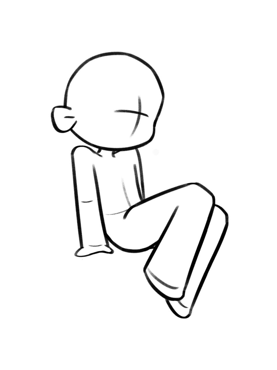 q版人物动态|3头身|坐姿 6个常用坐姿人体动态 我画的素材分享给大家