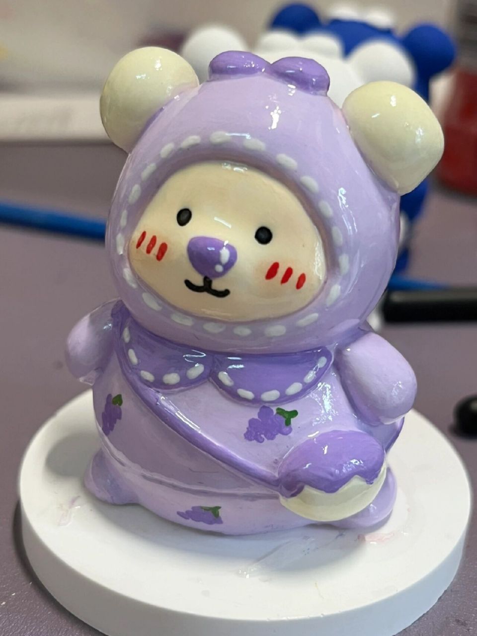 第4156671566只石膏小熊|爆汁葡萄99背包熊 淡淡的紫色!