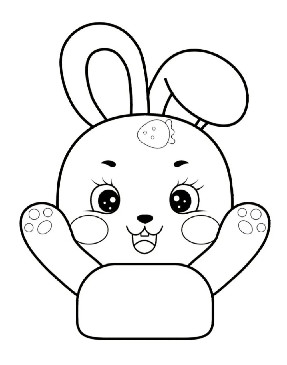 幼儿简笔画小白兔图片