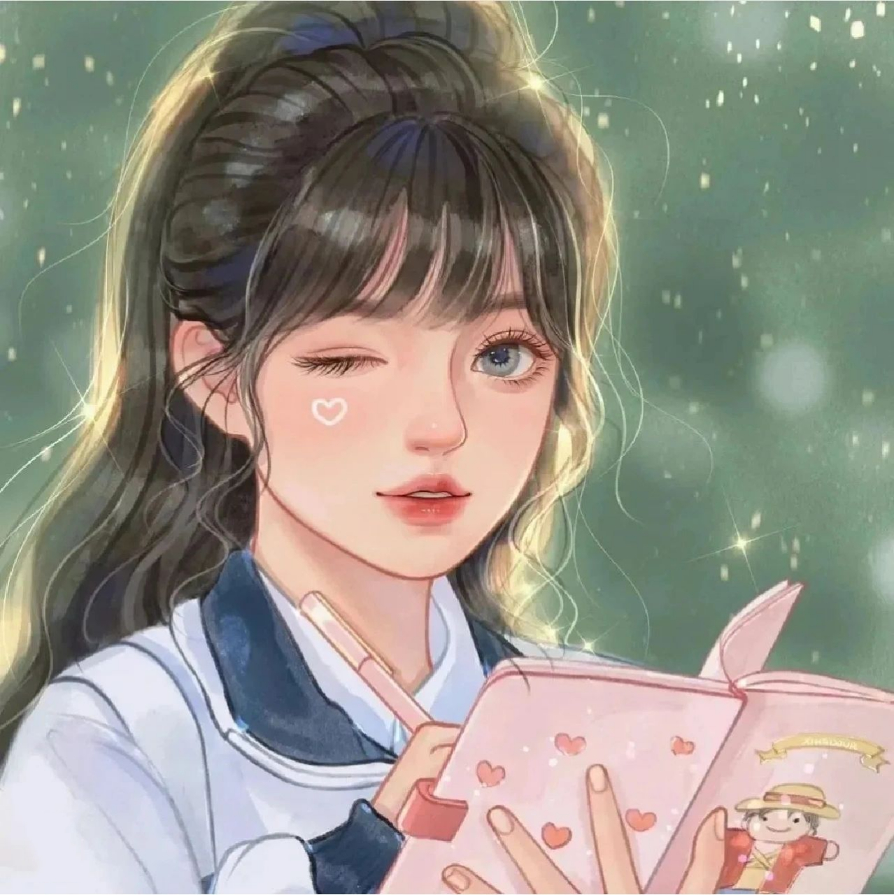 超级适合学生党的少女头像第一期她来拉!