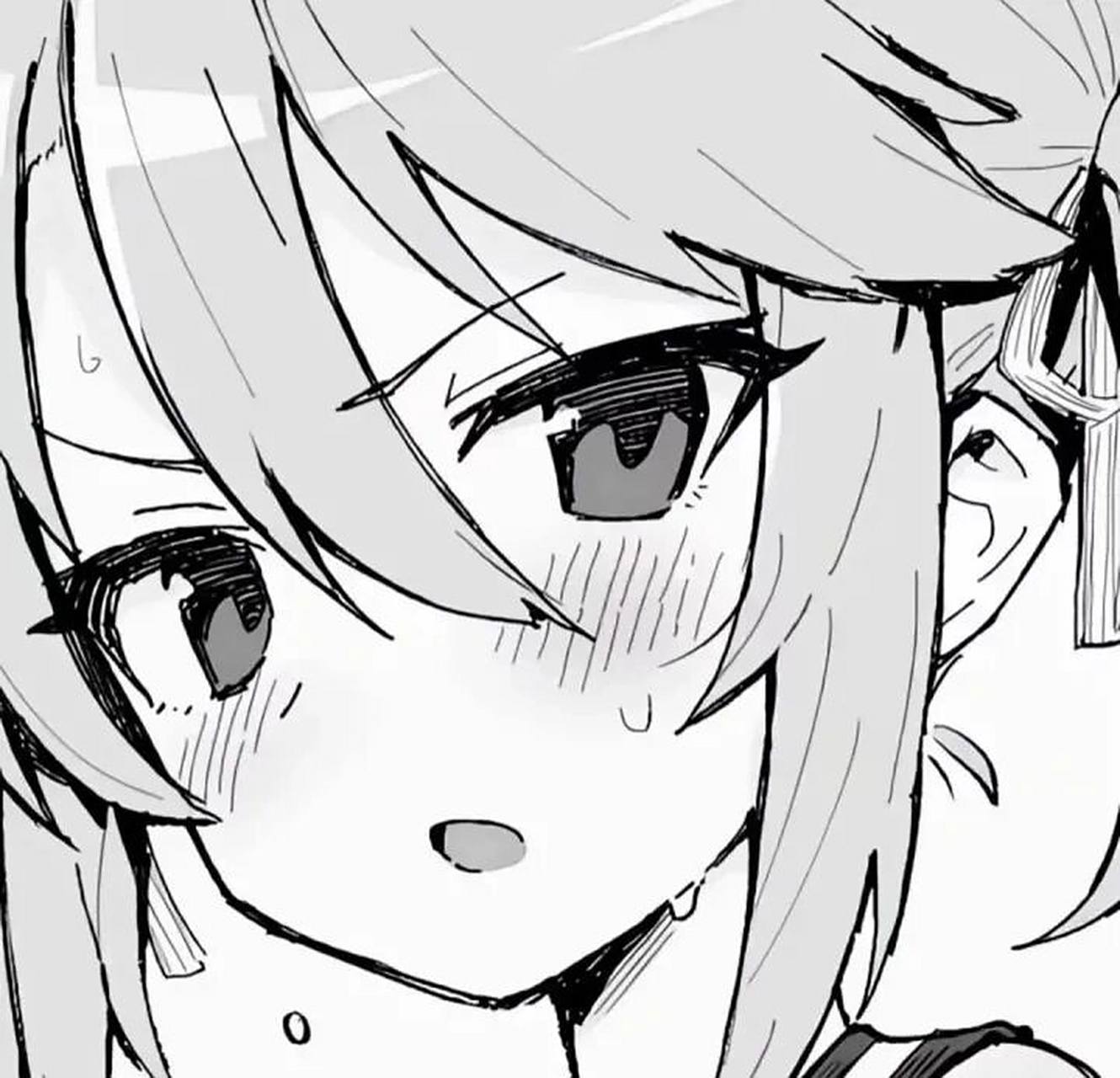 黑白女生动漫头像
