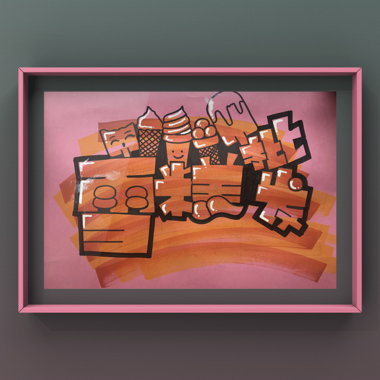 16615日16615画手绘pop海报no.