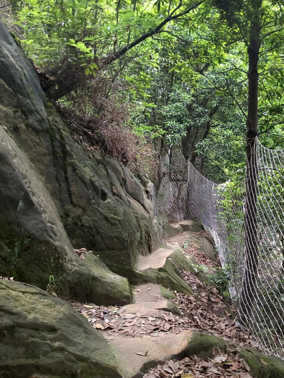周末爬山,重庆南山慢摇,从上新街到六公里. 今天有雨,爬山的人少.