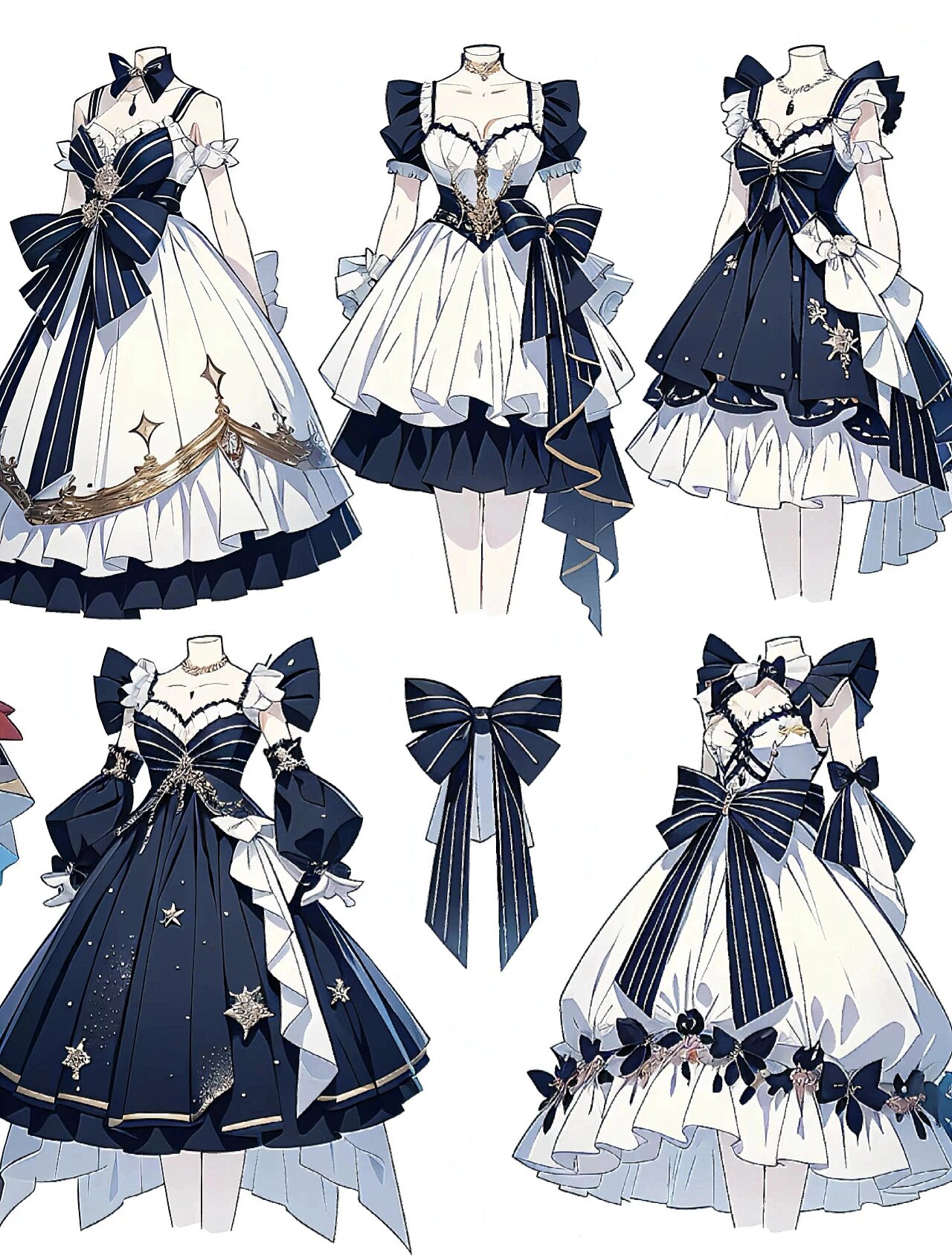 蓝白色洛丽塔!服装展示图