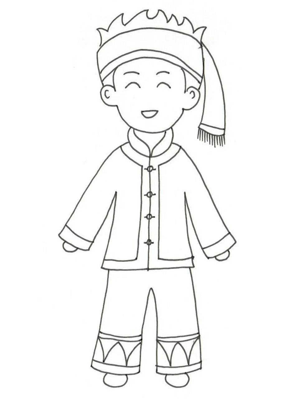 五十六个民族系列 马克笔临摹,56个民族系列——布依族.