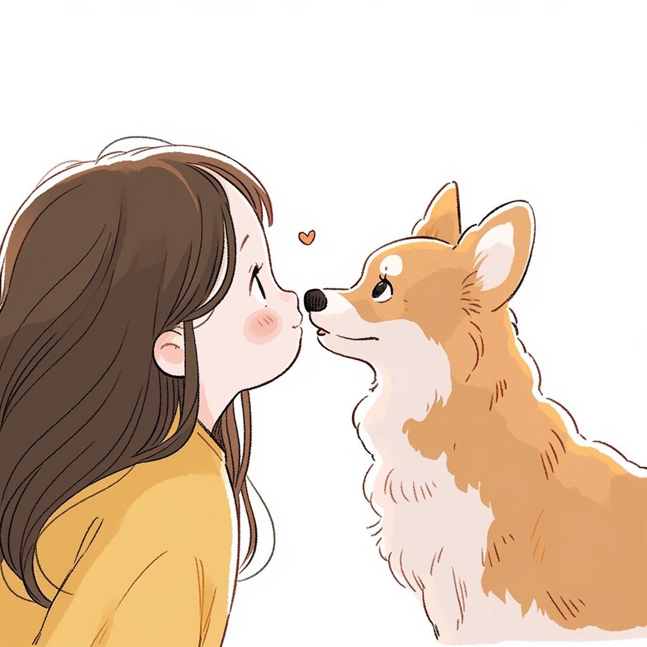 情侣头像|小狗和我巨巨巨巨好 99 幸福就是和你对视,一起做最可爱的