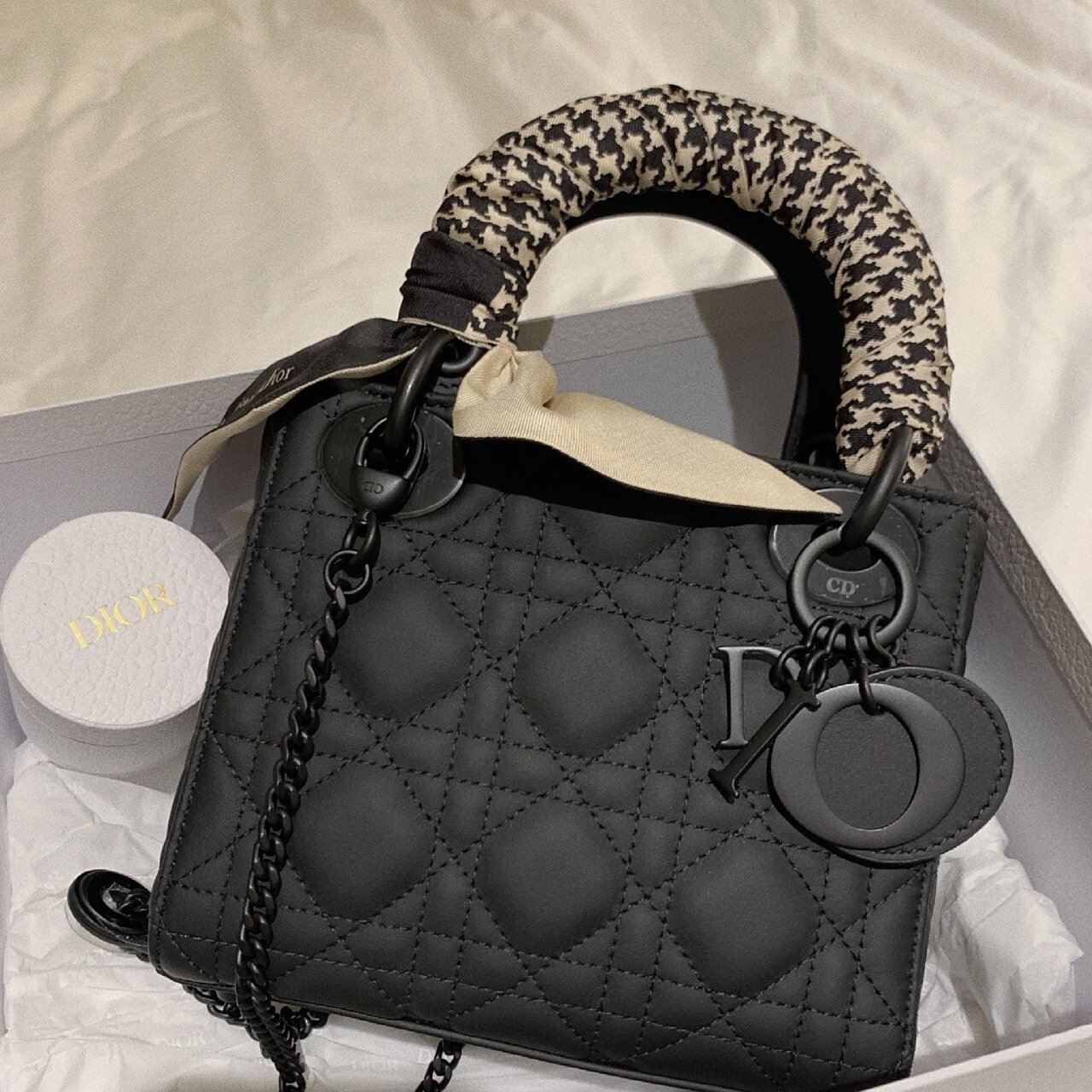 lady dior|迪奥磨砂黑 三格戴妃包  7315不是吧 阿sir～这只磨砂