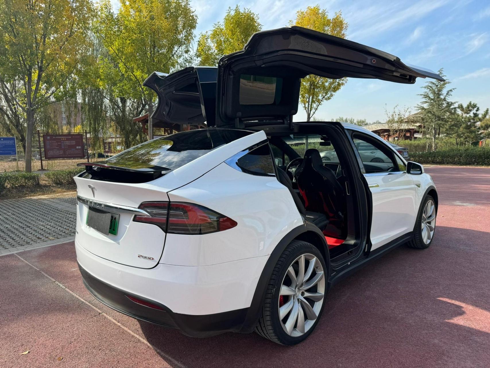 特斯拉·model x 纯电鸥翼门.