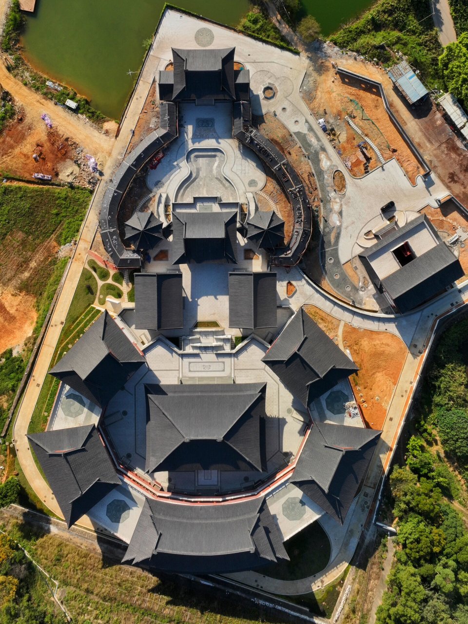 上帝视角/广州道教圣地"赤松宫"/最佳视觉 赤松宫位手番禺区石楼镇大