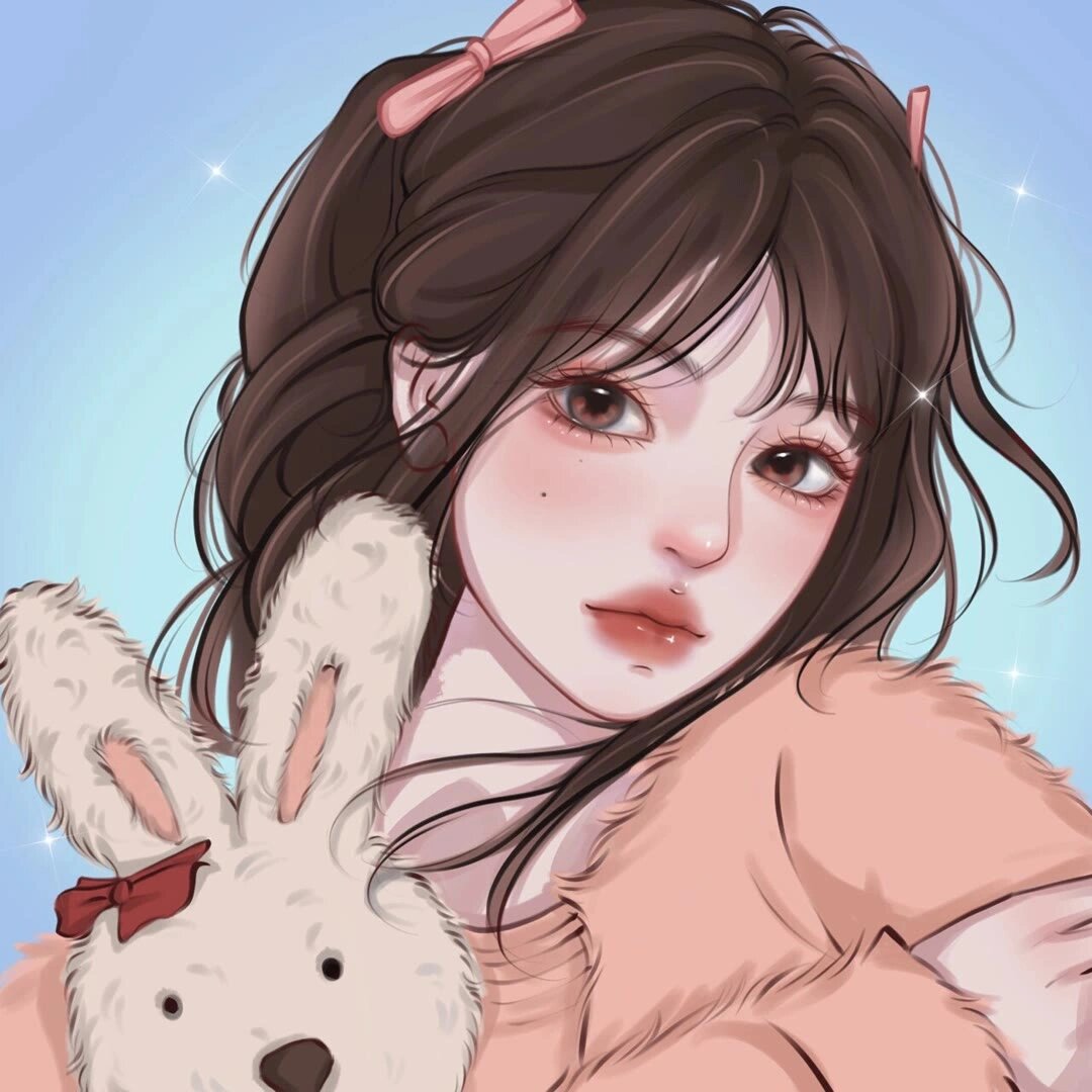 ins 小众系女生漫画头像97