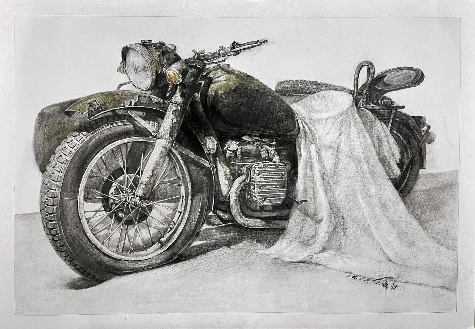 素描摩托车 画画需要耐心吗?耐心画的画就是好的吗?