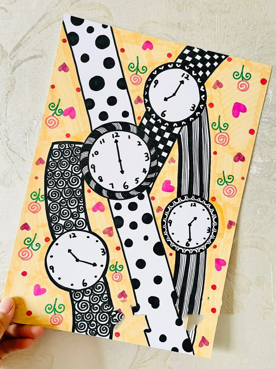 创意线描丨手表601577线稿 步骤图