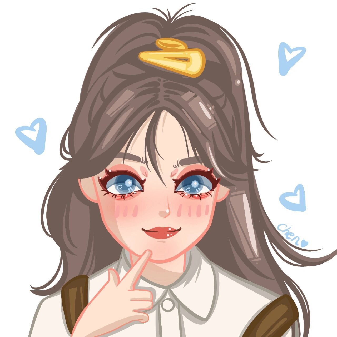 高马尾美女子|手绘卡通头像 参考:你的梓棠.