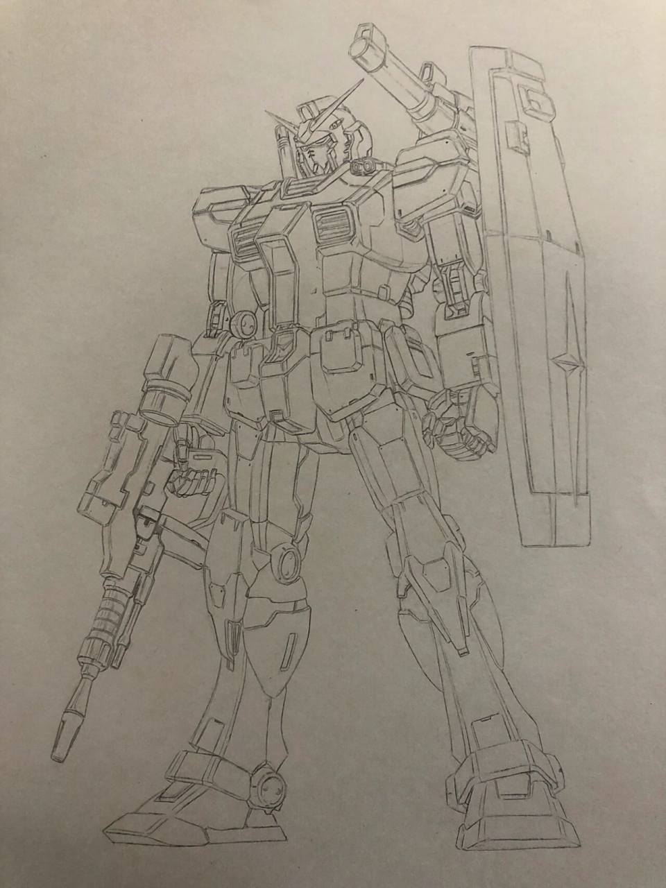 40周年元祖高达 20年疫情封控下在家画的40周年元祖,由于没设备当时没