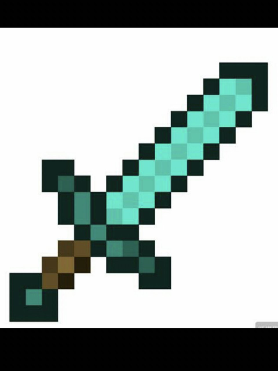 我的世界钻石剑拼豆! minecraft也是像素游戏!