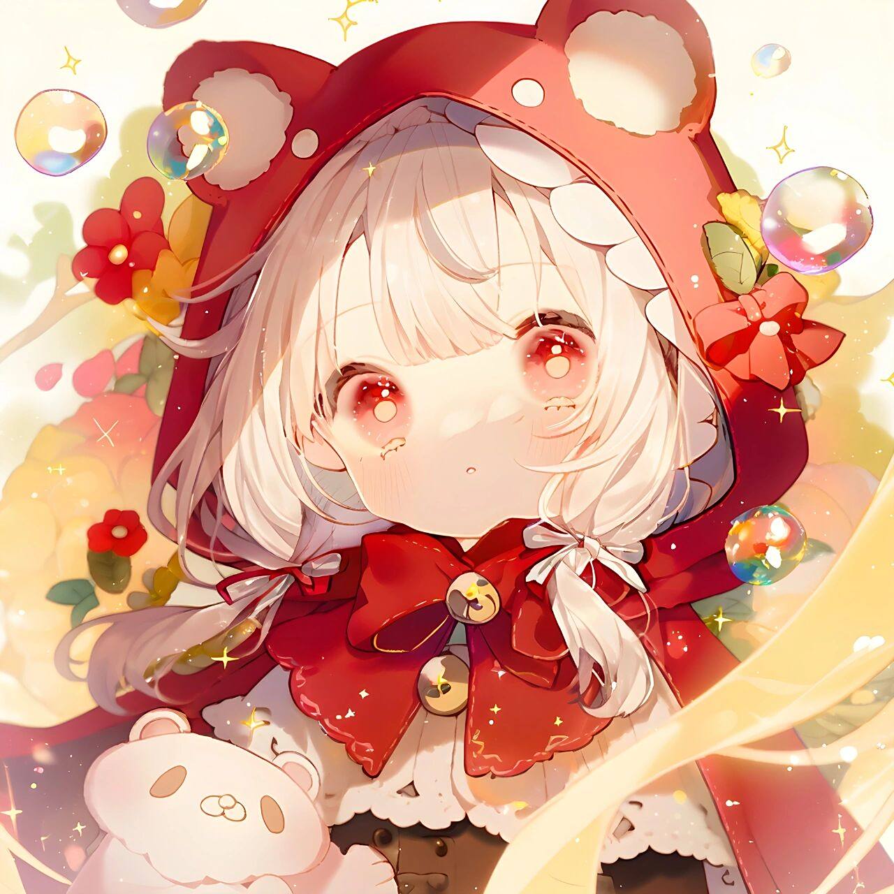 nijijourney|ai头像vol.18 红斗篷小红帽 ai作图,自由抱图.