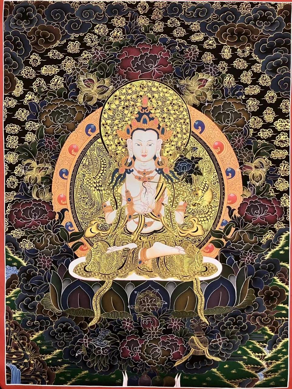 经典黑金【大势至菩萨】适合属马的人 画芯尺寸45×65cm,幅面以经典