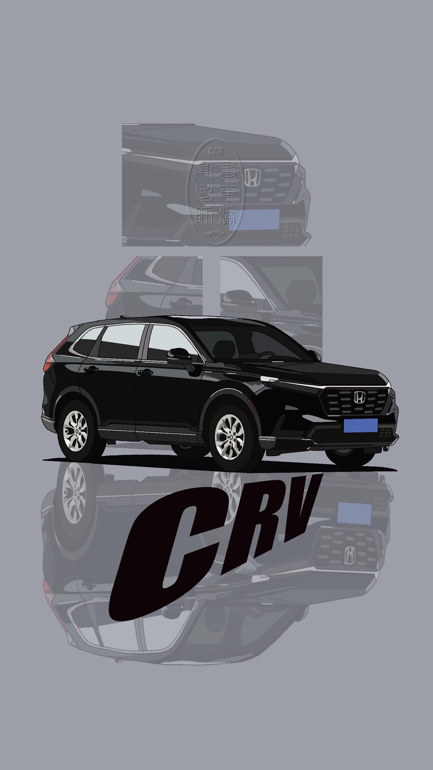 今日手绘——2023款本田crv.有大哥想看23款crv,今天它来了!